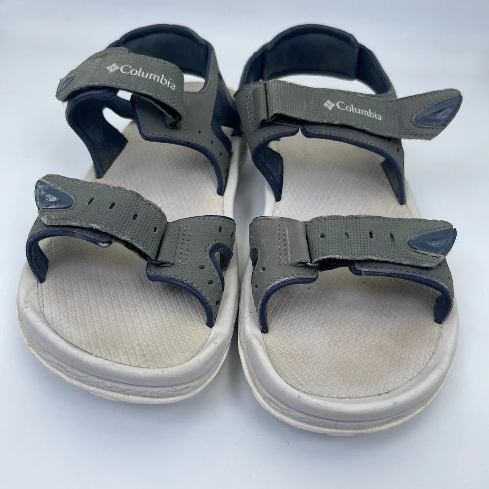 Columbia PFG Techsun III Sandal Men's Size 10 Grey/Blue Dual Strap BM4398-030